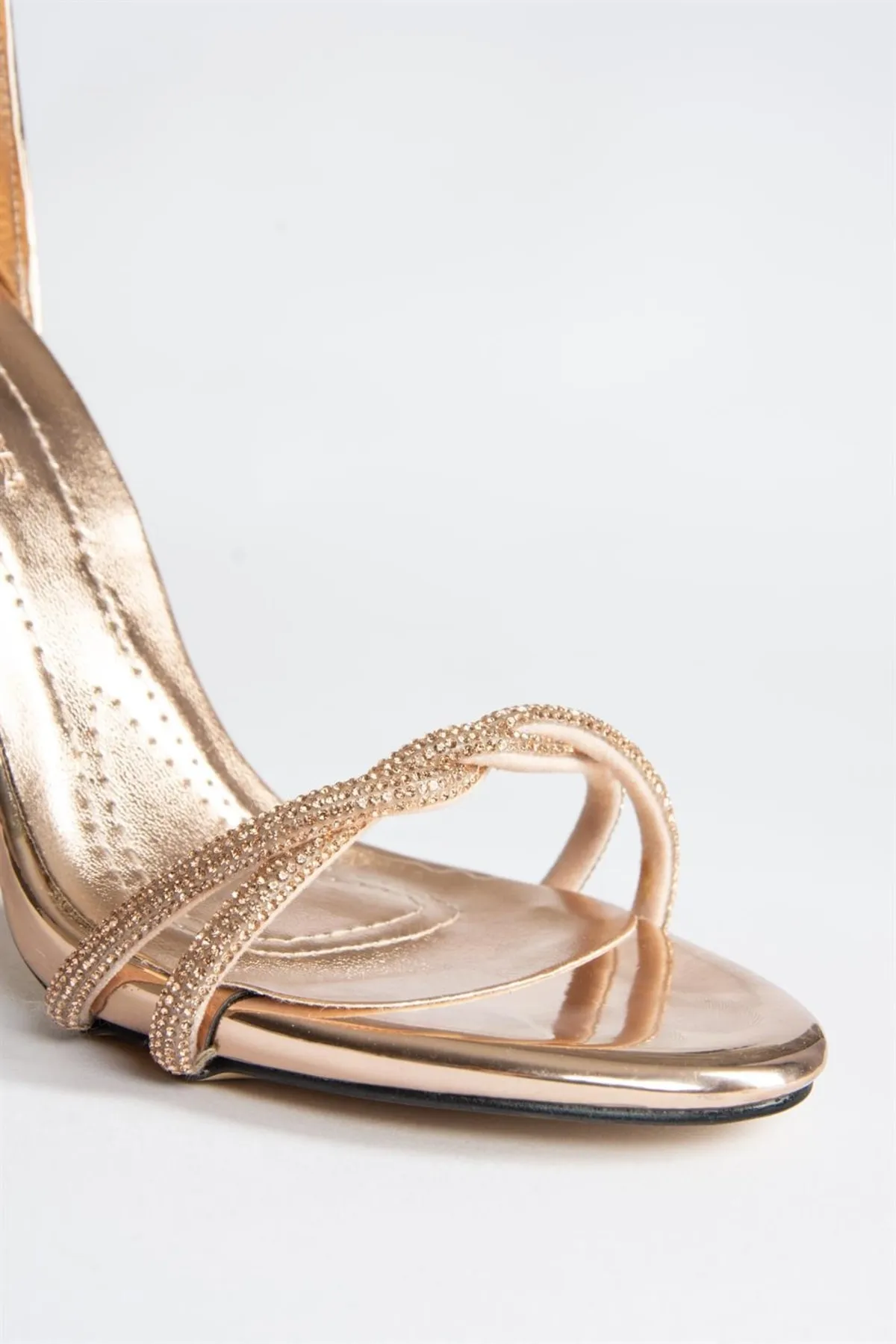 Fox Shoes  Damen-Abendschuhe mit schmalem Absatz in Bronze Mirror Stone P251144134