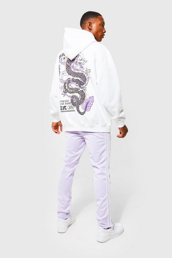 Oversize Hoodie mit Drachen-Print