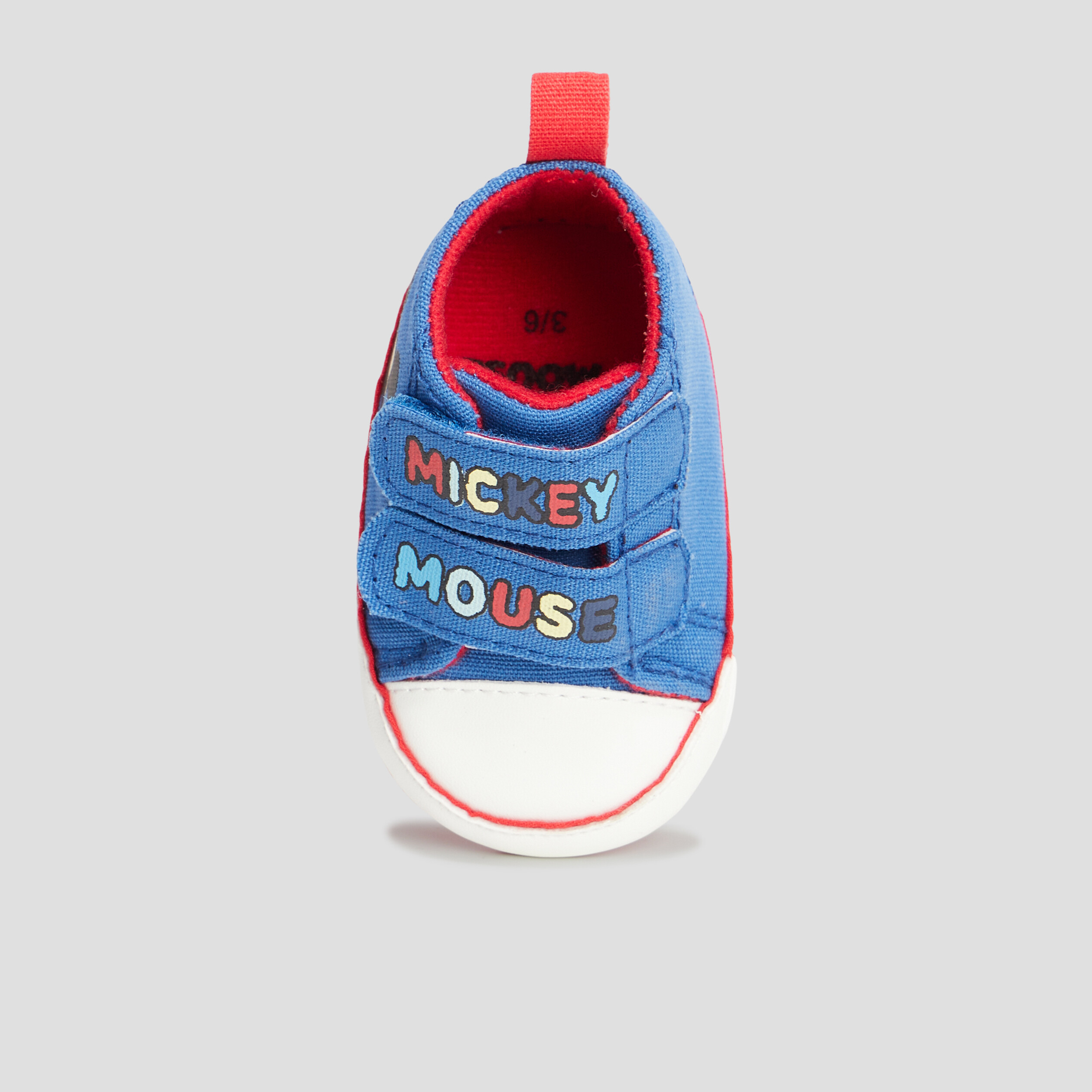Bottillons à scratchs Mickey bleu bébé garçon | La Halle