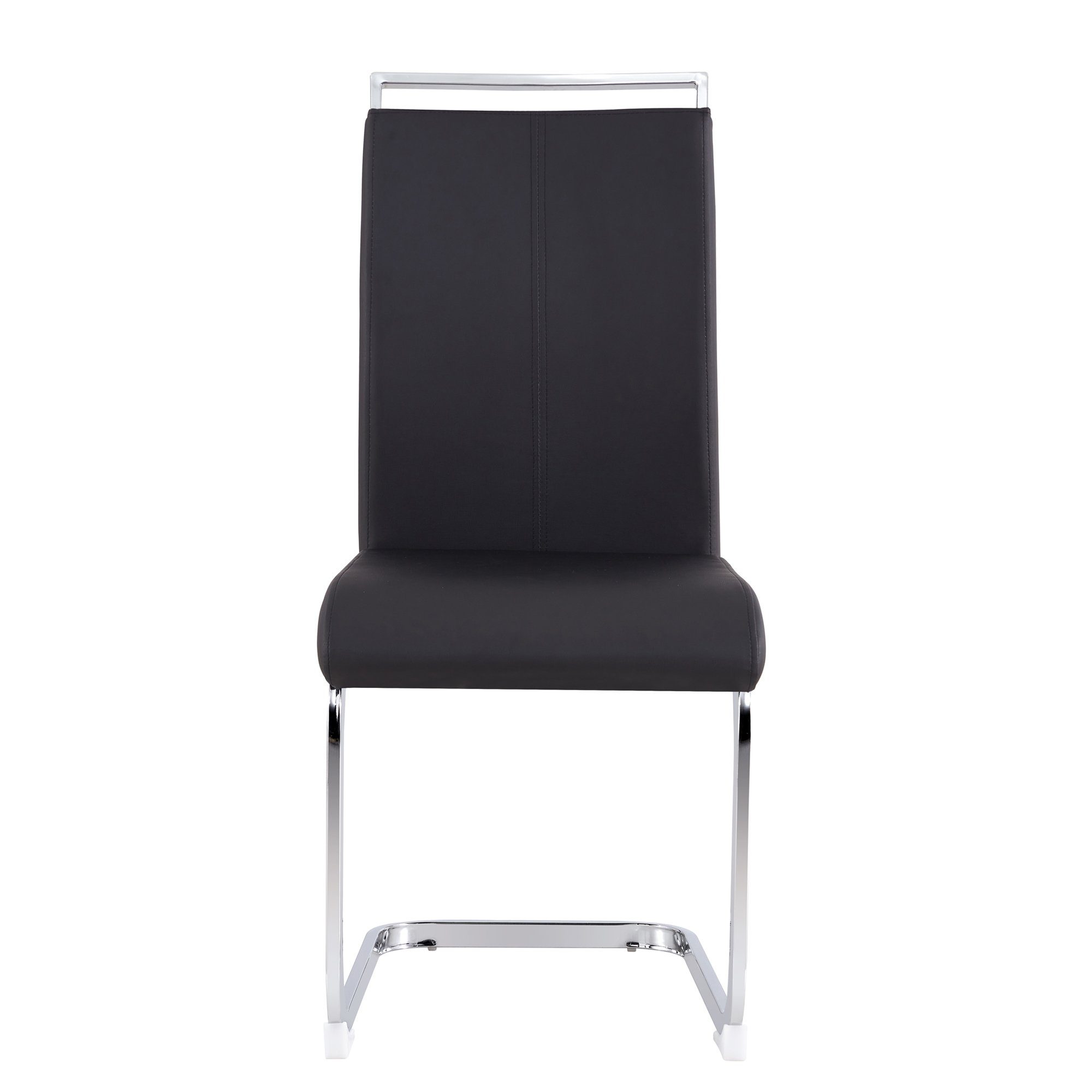 REDOM Freischwinger 4er Schwingstuhl Kunstlederstuhl Esszimmerstuhl (Polster Stuhl Set nur 4 Stühle ohne Esstisch)