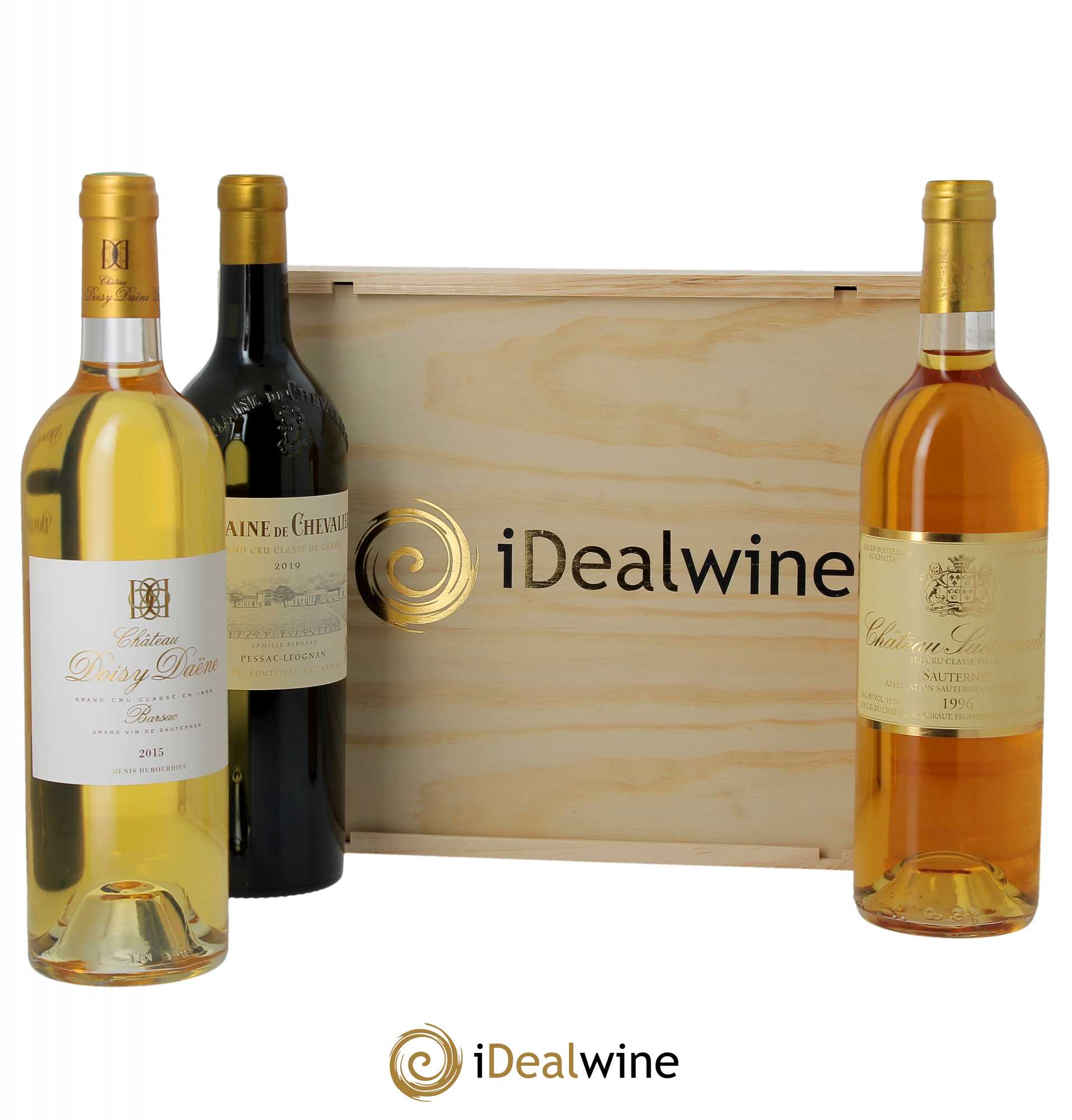 Coffret (wooden case) - Bordeaux Blanc iDealwine   - Lot de 3 Bouteilles