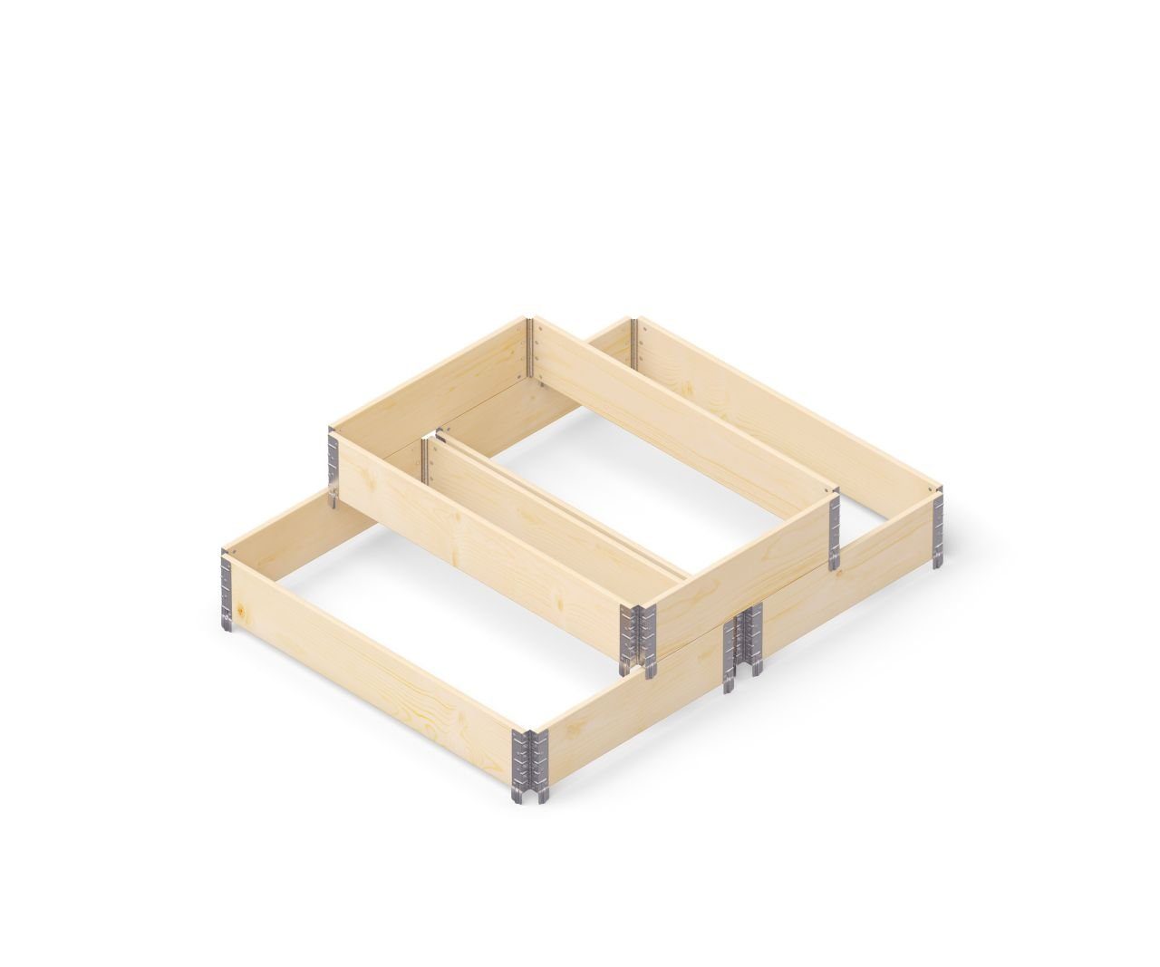 Upyard Hochbeet Upyard Palettenrahmen Hochbeet 3er-Set 80 x 60 cm