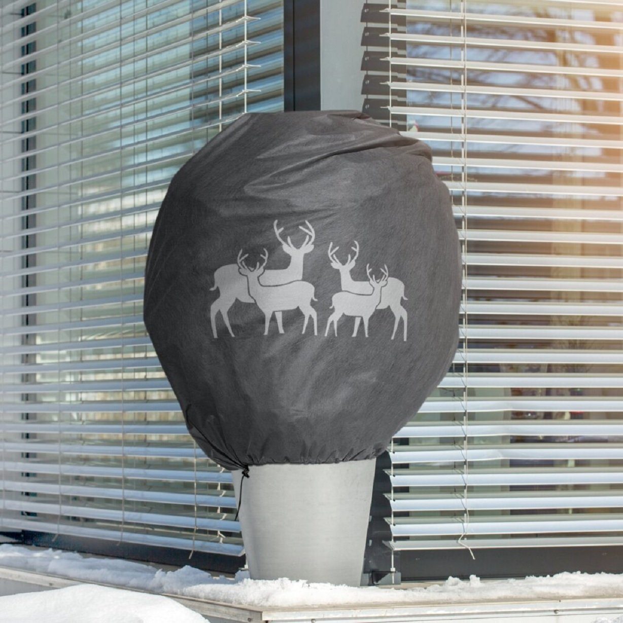 Windhager Winterschutzvlies Vlieshaube PROTECT XXL, mit Kordelzug und Kordelstopper