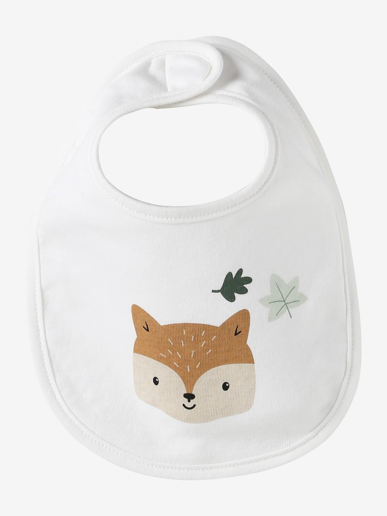 Lot de 7 bavoirs naissance en coton bio* vertbaudet rose pâle