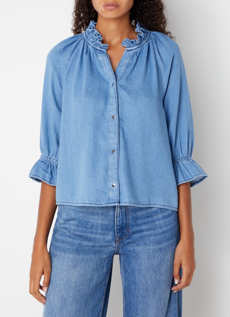 ba&sh Draco blouse with trumpet sleeves