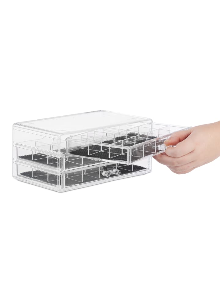 relaxdays Makeup Organizer in Transparent günstig kaufen onesize