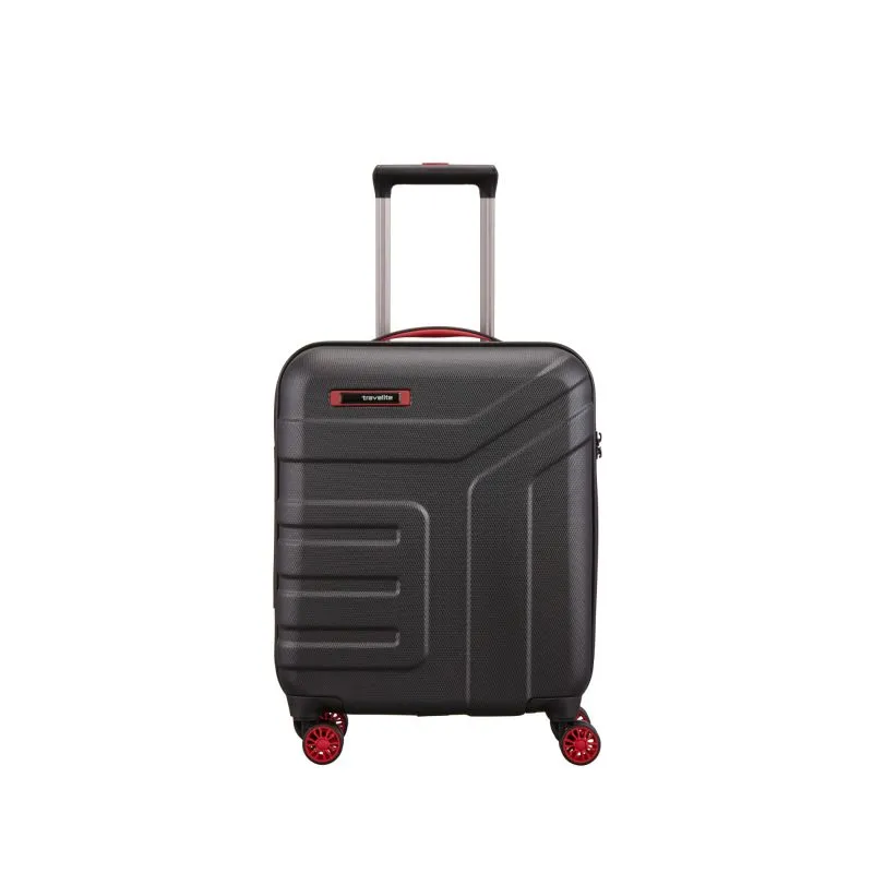 Travelite Trolley mit 4 Rollen 55cm S Vector 40 Liter - Schwarz\/Rot