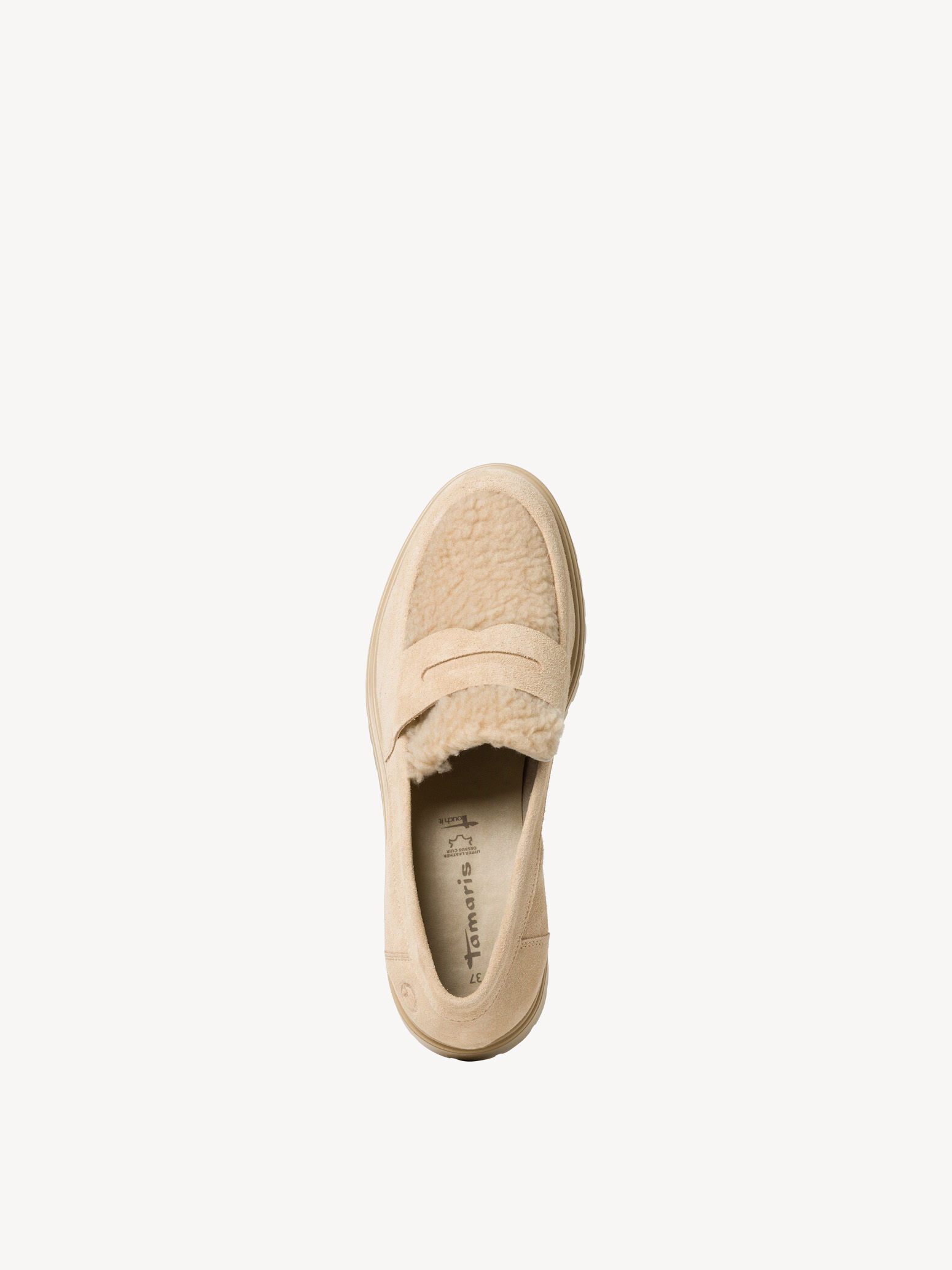Slipper en cuir - beige