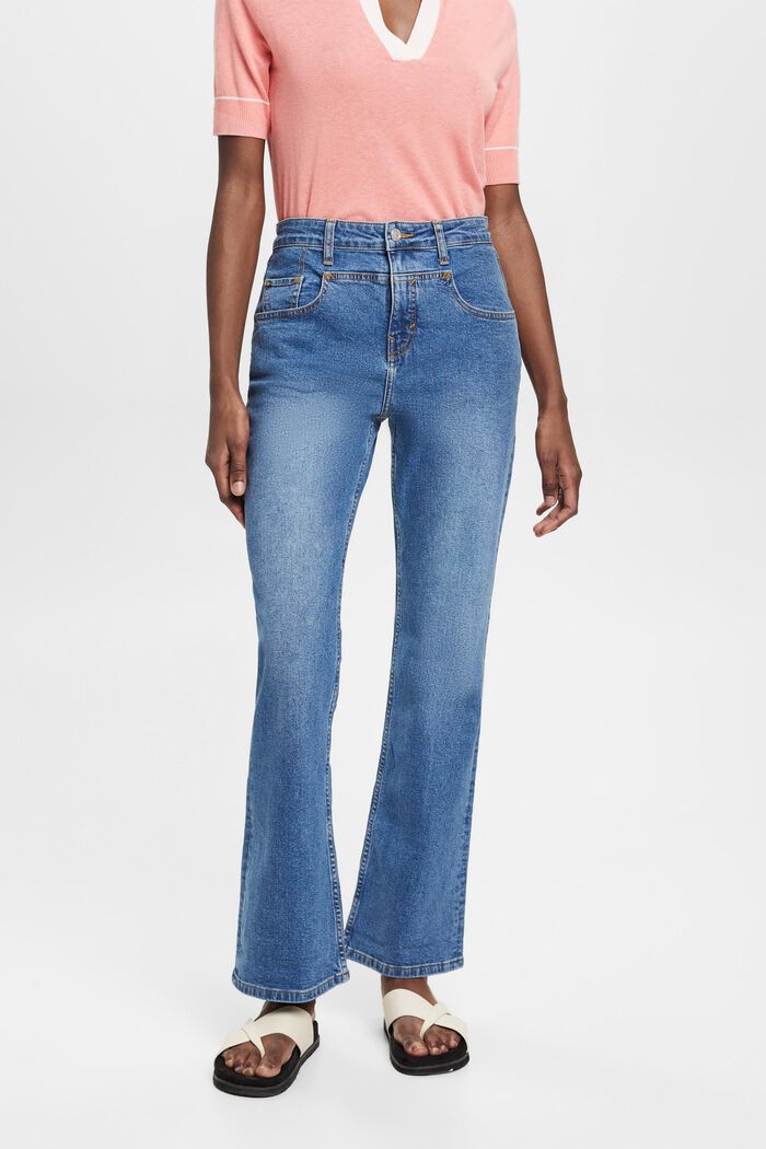 Bootcut-Jeans mit markanter Passe