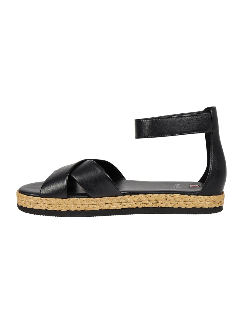 Sandalen aus Leder in schwarz