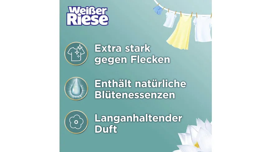 Weißer Riese Universal Gel Aromatherapie Floral Sensation Lotus Vollwaschmittel 990 ml