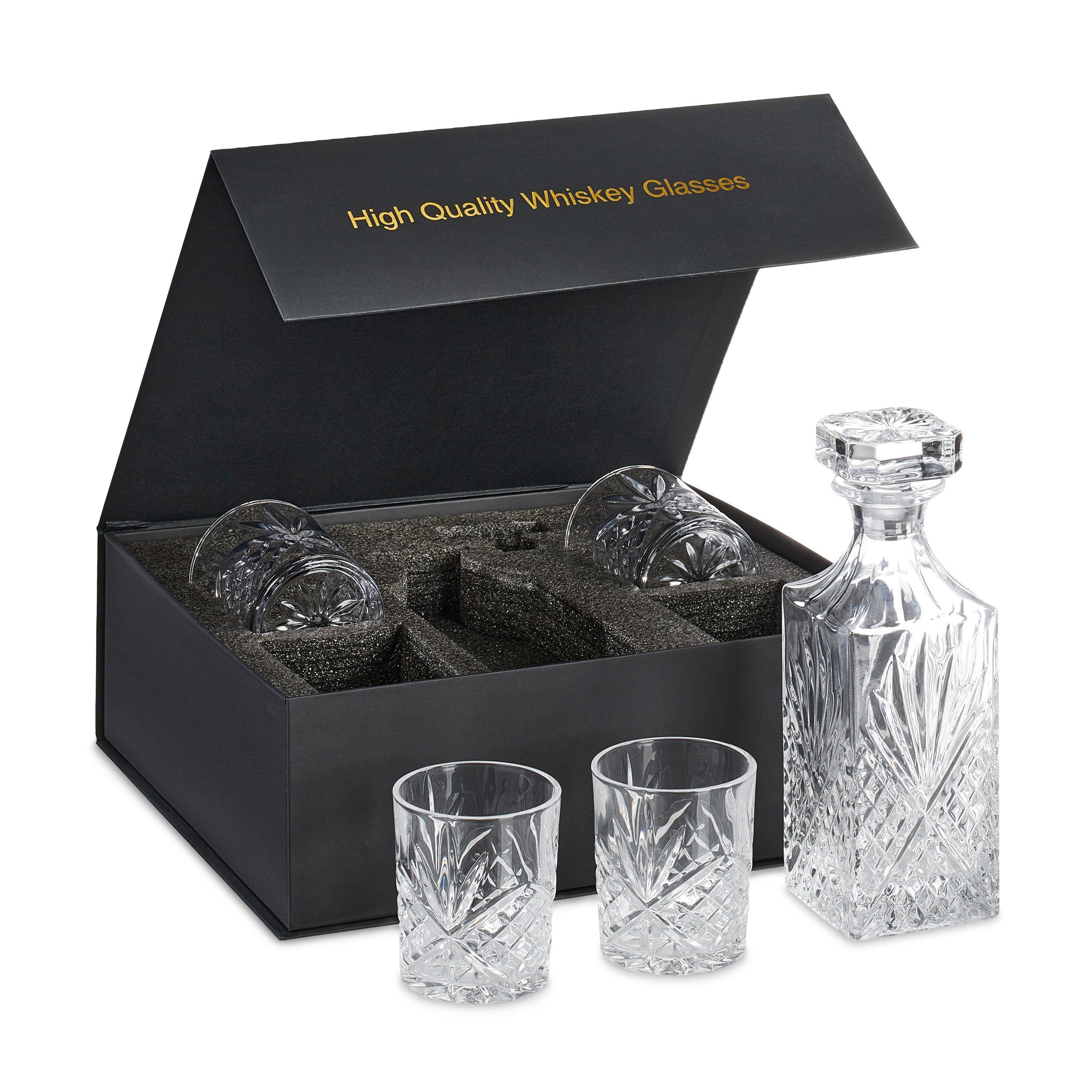 relaxdays Whiskyglas 5-teiliges Whisky Set, Glas