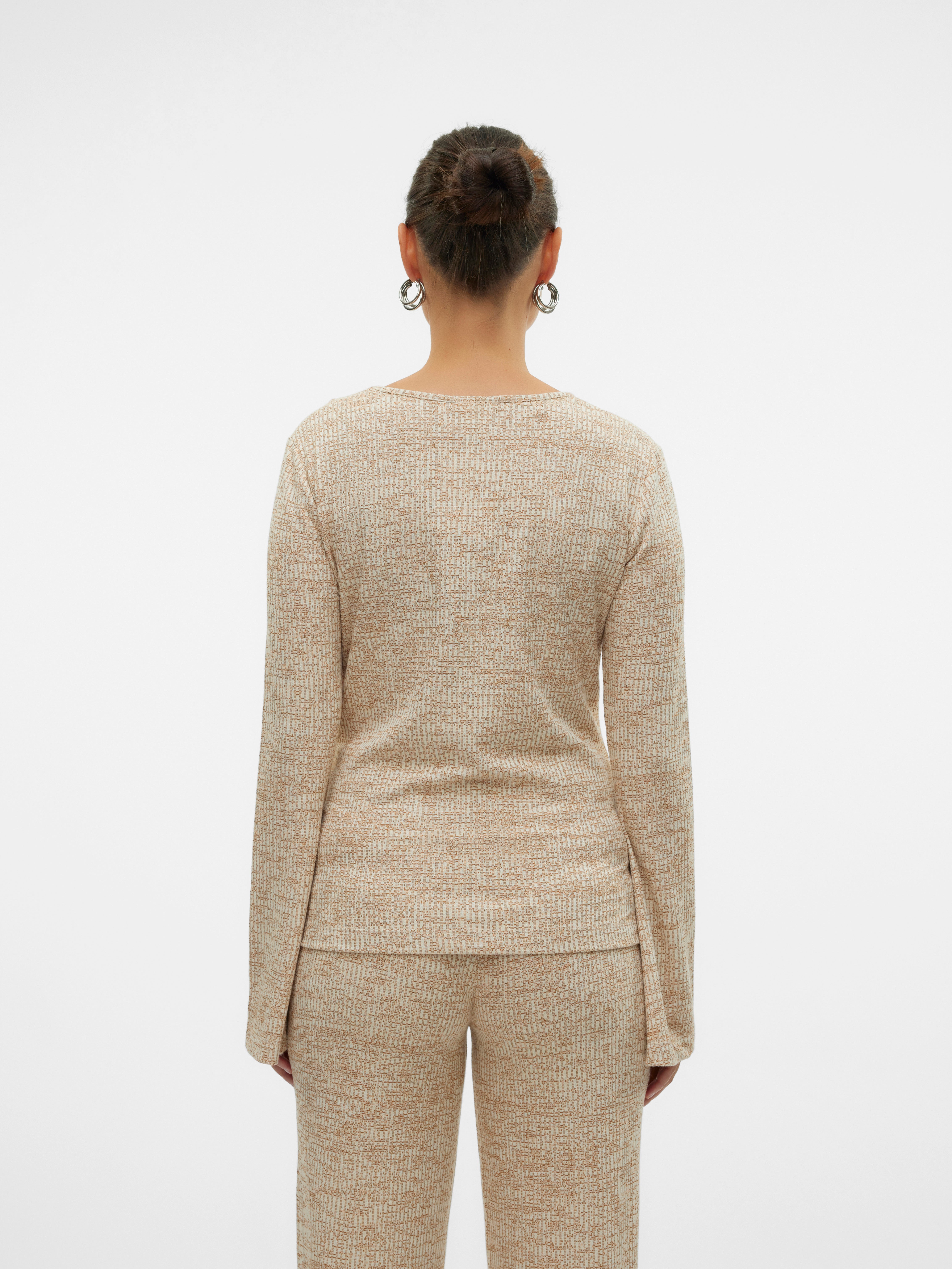 Normal geschnitten Rundhals Top