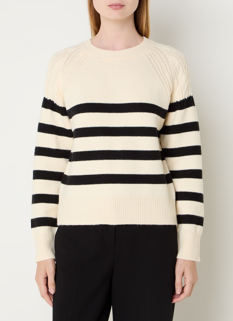 Pulover Quinley Fine Knit French Connection cu dungi