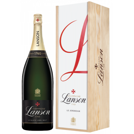 CHAMPAGNE LANSON - LE BLACK LABEL BRUT - SALMANAZAR EN CAISSE BOIS