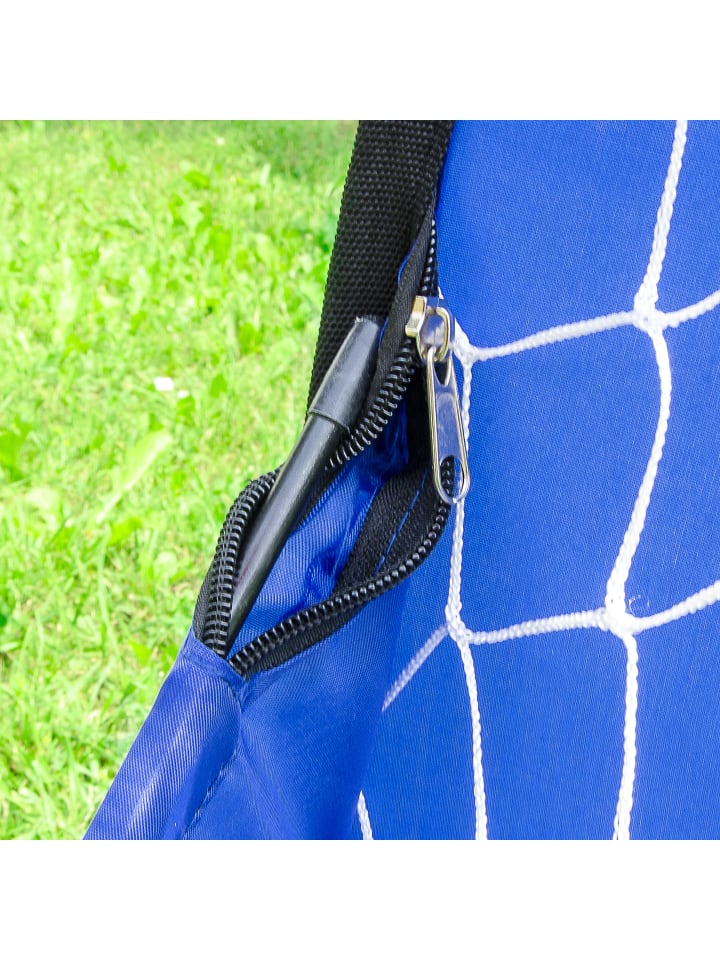 relaxdays 2er Set Fußballtor in Blau- (B)120 x (H)80 x (T)80 cm günstig kaufen onesize