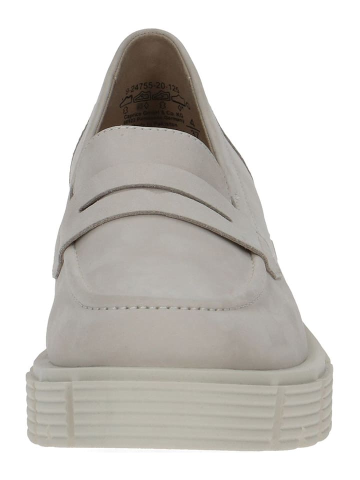 Caprice Leder-Slipper in Grau günstig kaufen