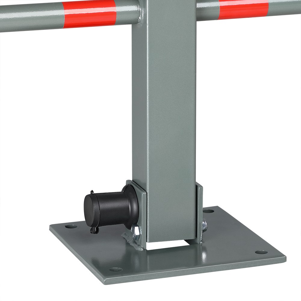 Monzana monzana® Parkplatzsperre Bogen 70 x 47 x 18cm grau/rot