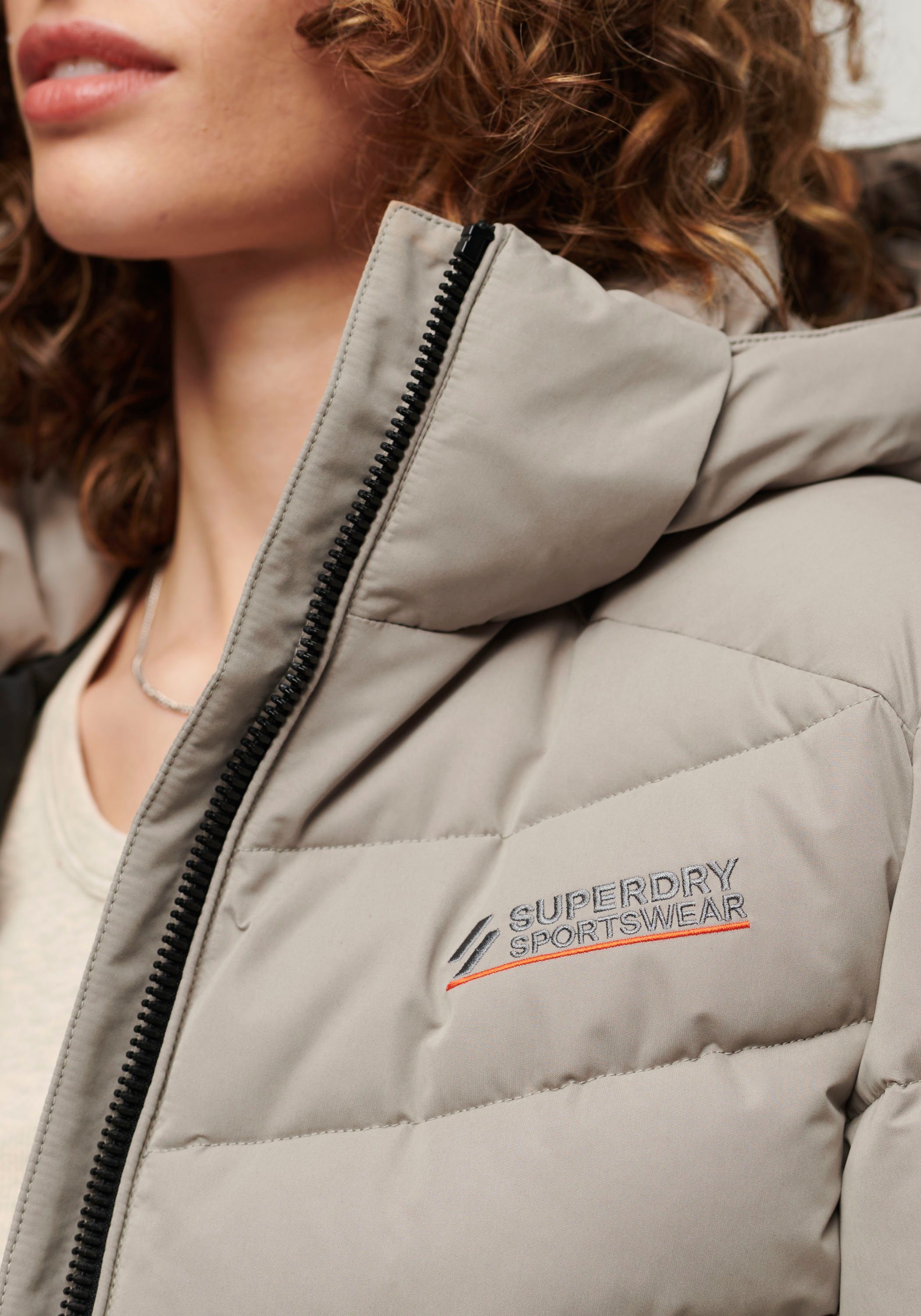 Superdry Steppjacke HOODED MICROFIBRE PADDED JKT