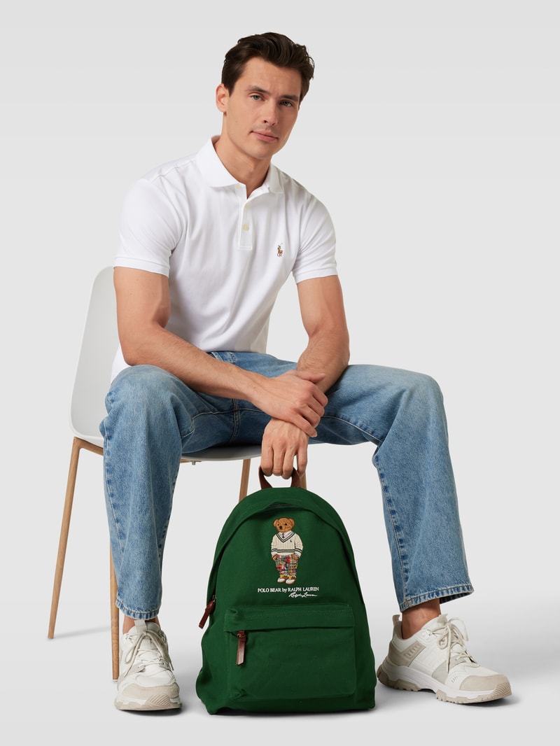 Rucksack mit Label-Stitching in grün