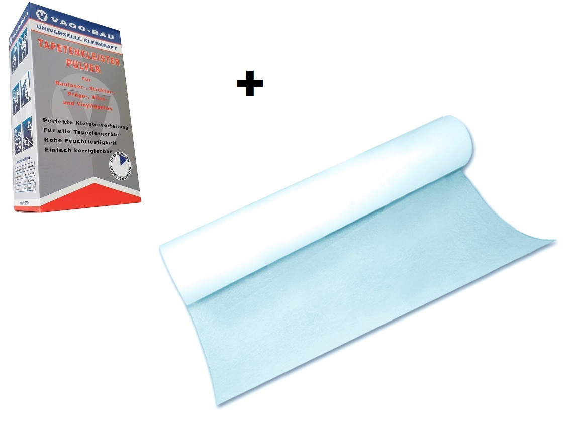 Vago-Tools Malervlies Vlies incl. KLEBER Glasfaservlies 45 g Abdeckvlies 4x 50m²