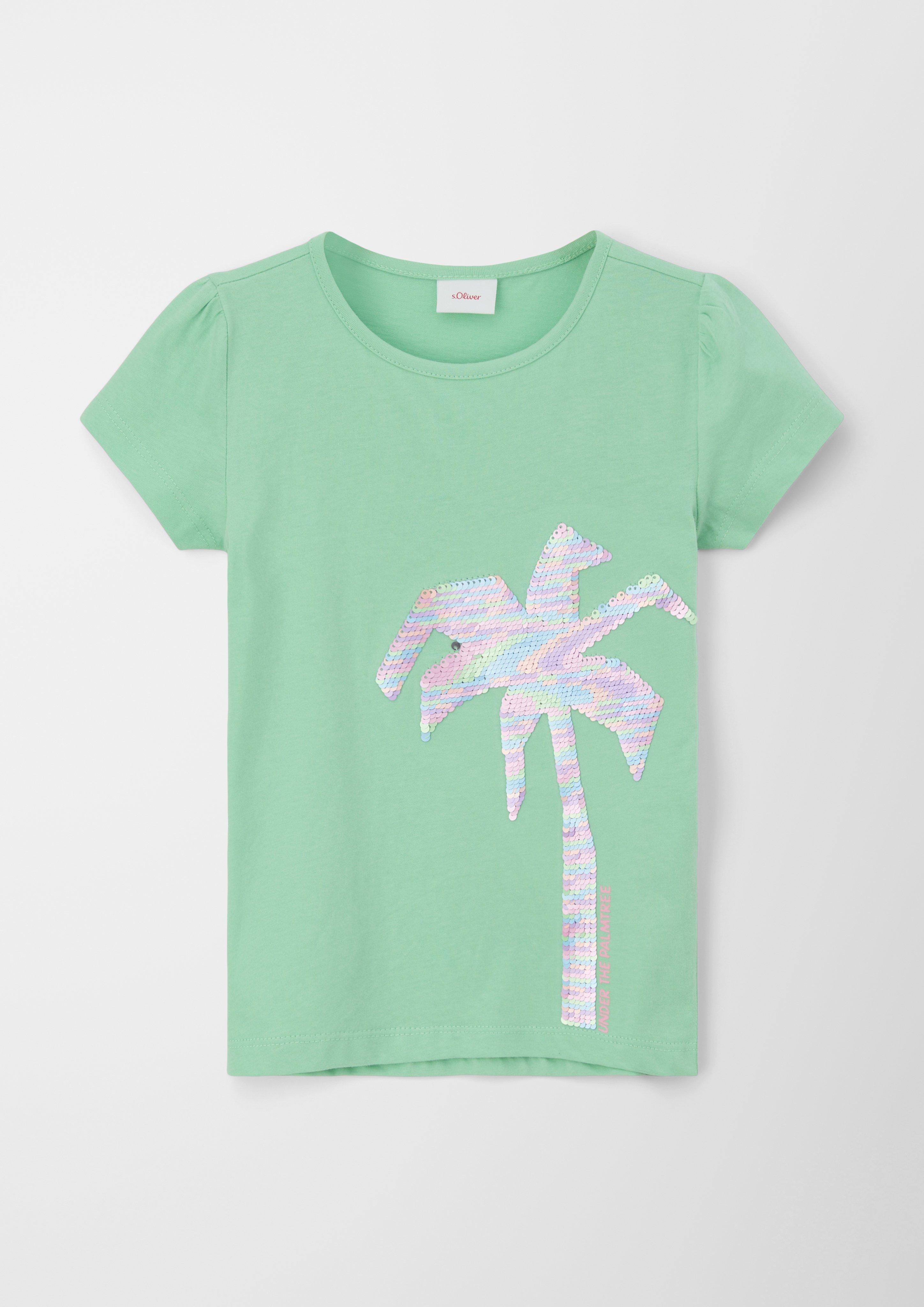 T-Shirt mit Wendepailletten  2130567-7300