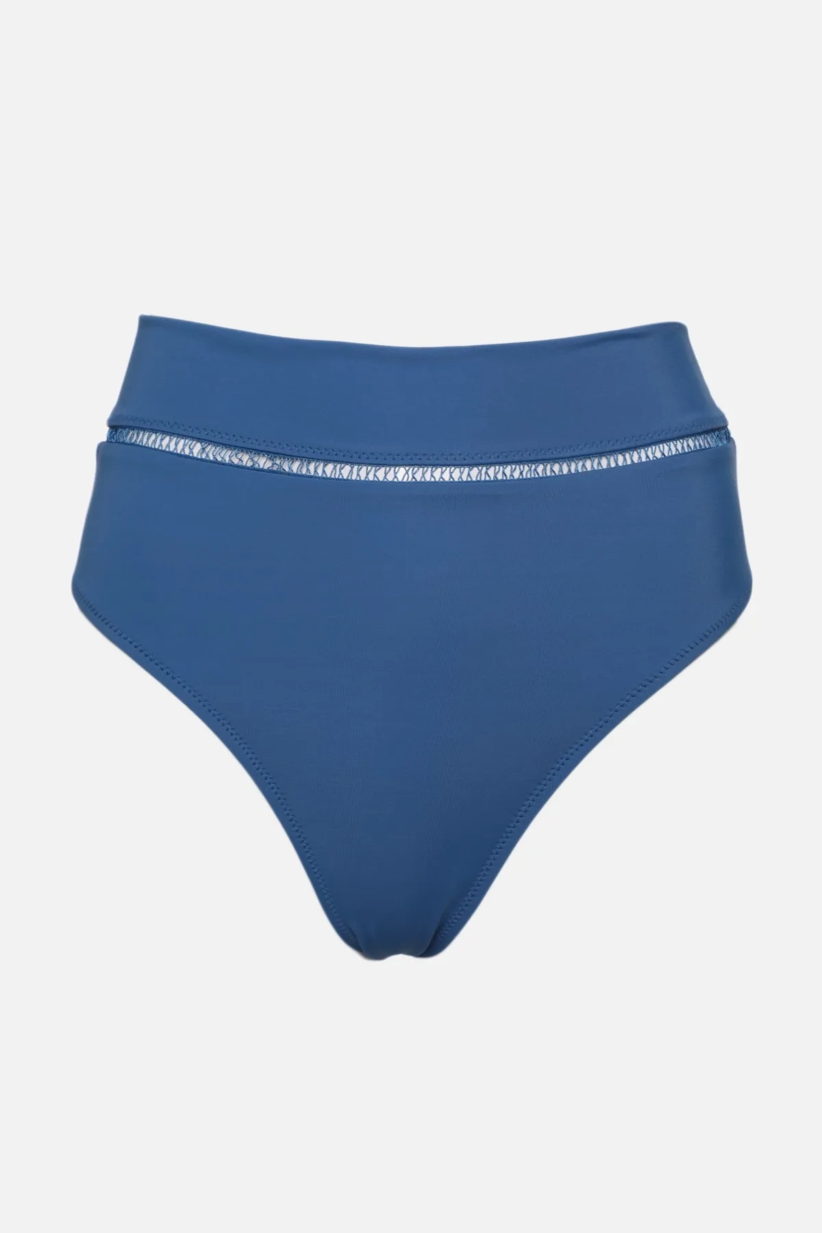 Trendyol Collection  Bikinihose mit hoher Taille und normalem Beinausschnitt und blauen Streifen. Accessoires TBESS22BA0027