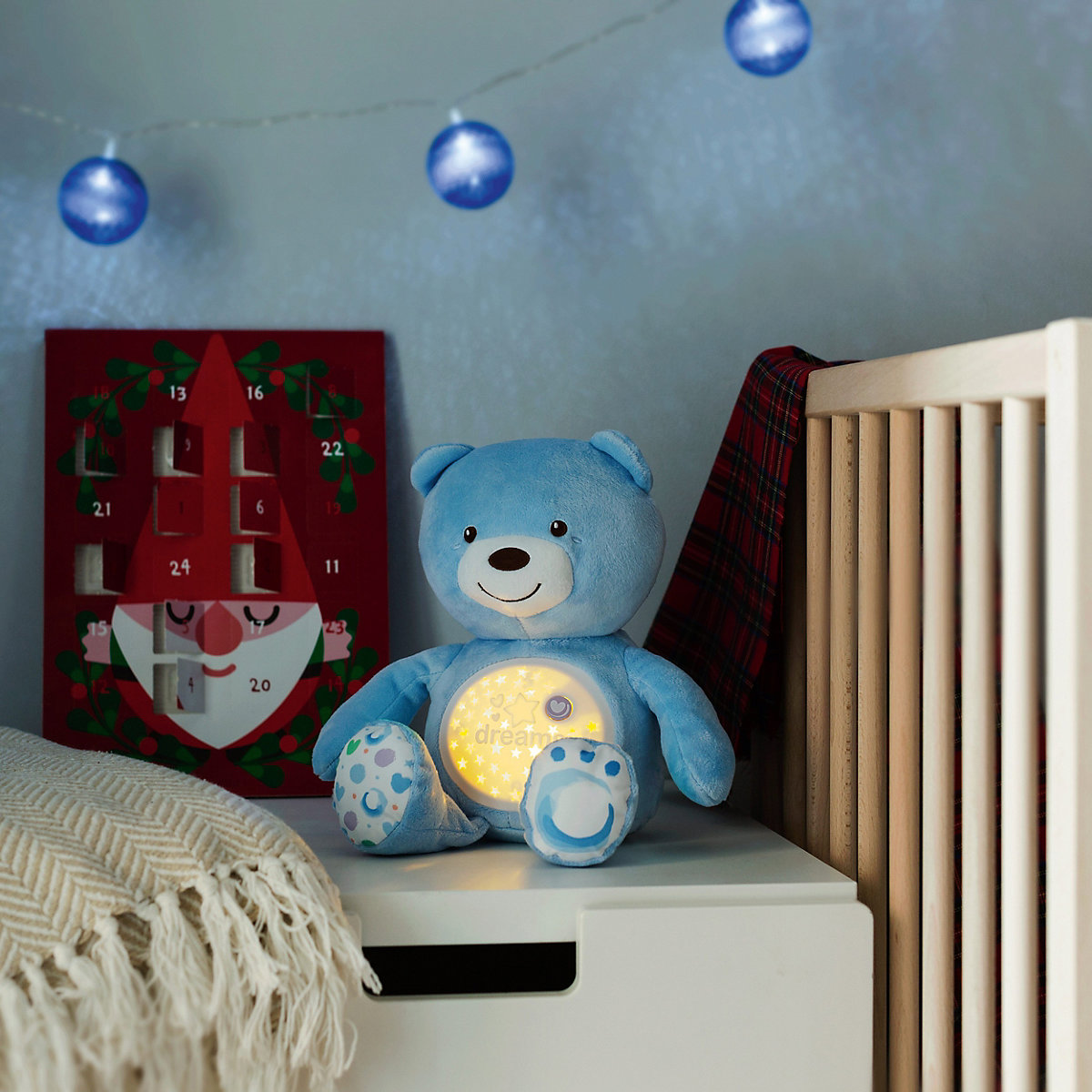 Nachtlicht mit Musik Baby Bär, blau
