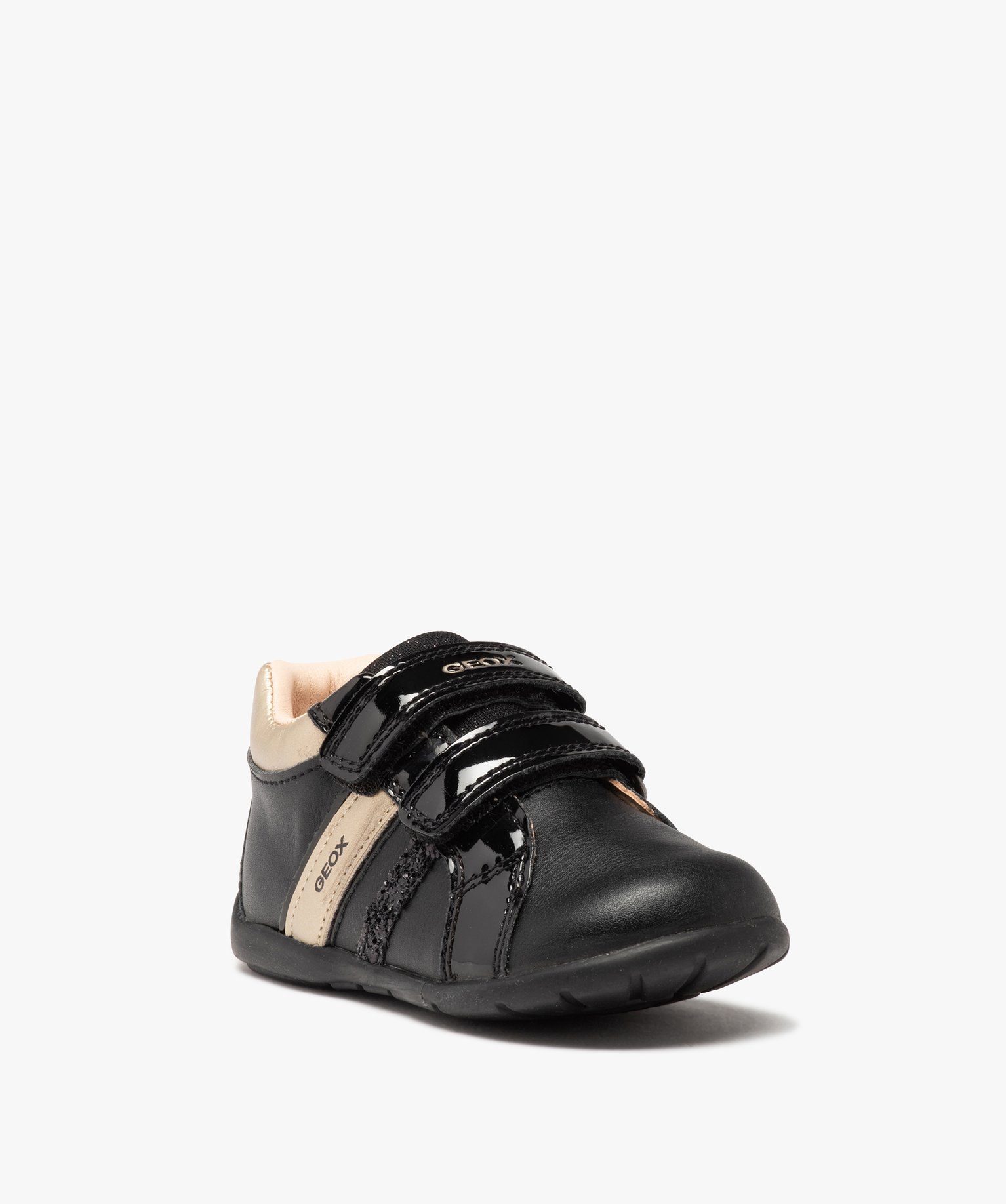 Chaussures premiers pas bébé fille à scratch – Geox noir | GEMO