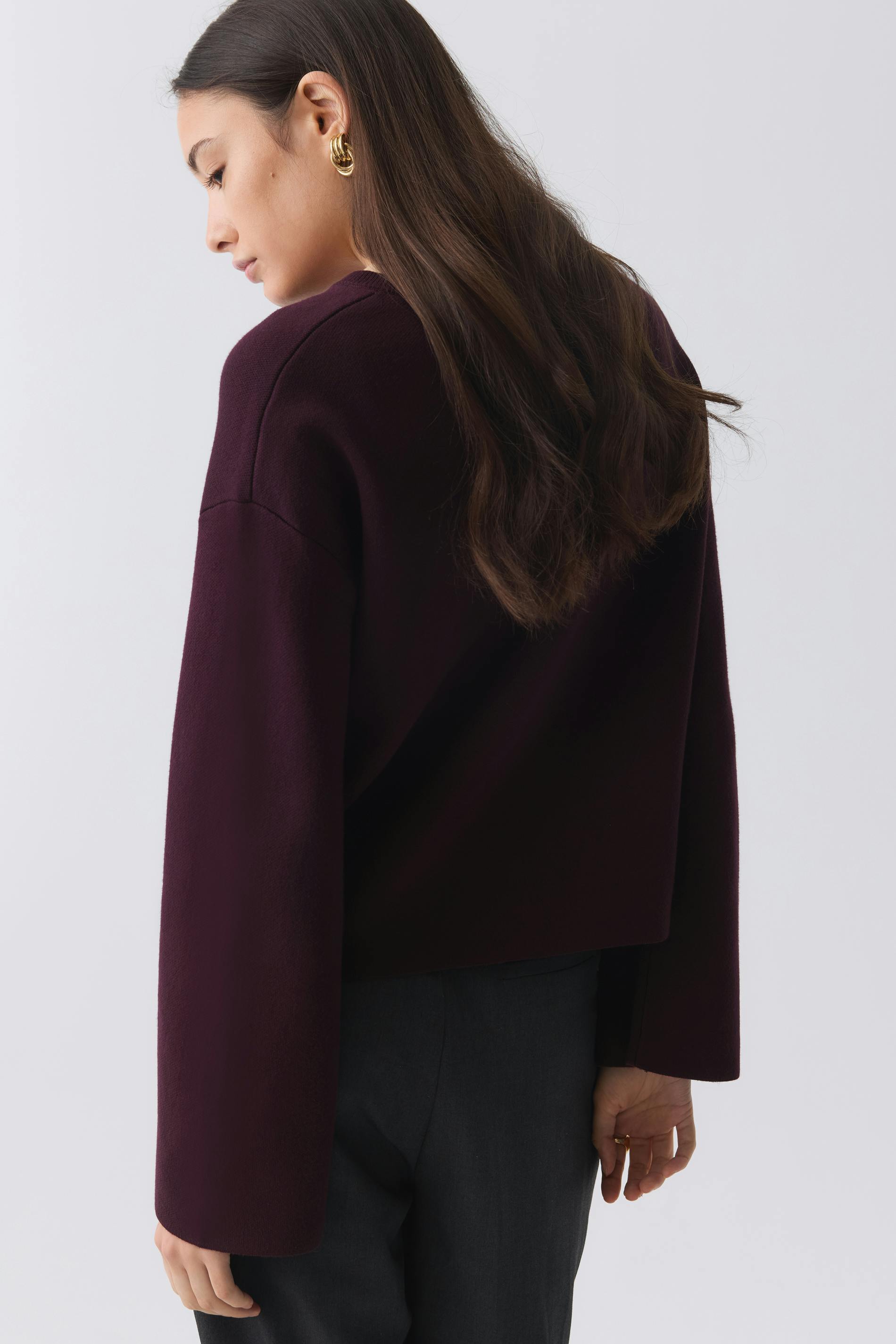 Knitted tie cardigan