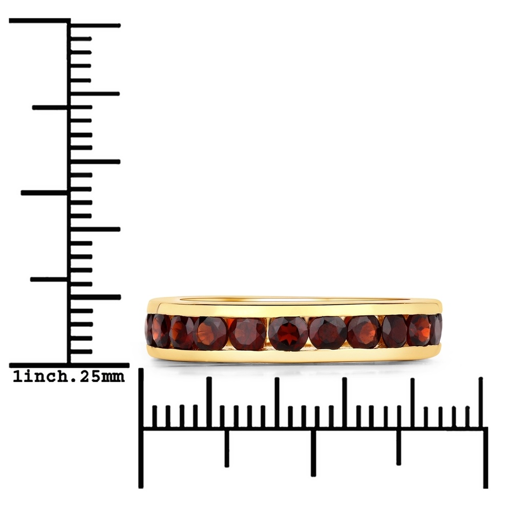 Rafaela Donata Bague Argent sterling Grenat en Or jaune Bague