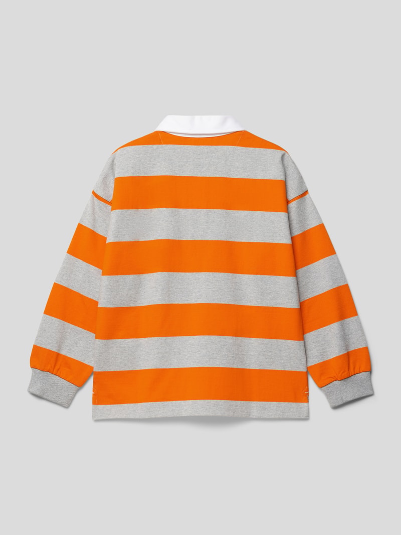 Longsleeve mit Streifenmuster in orange
