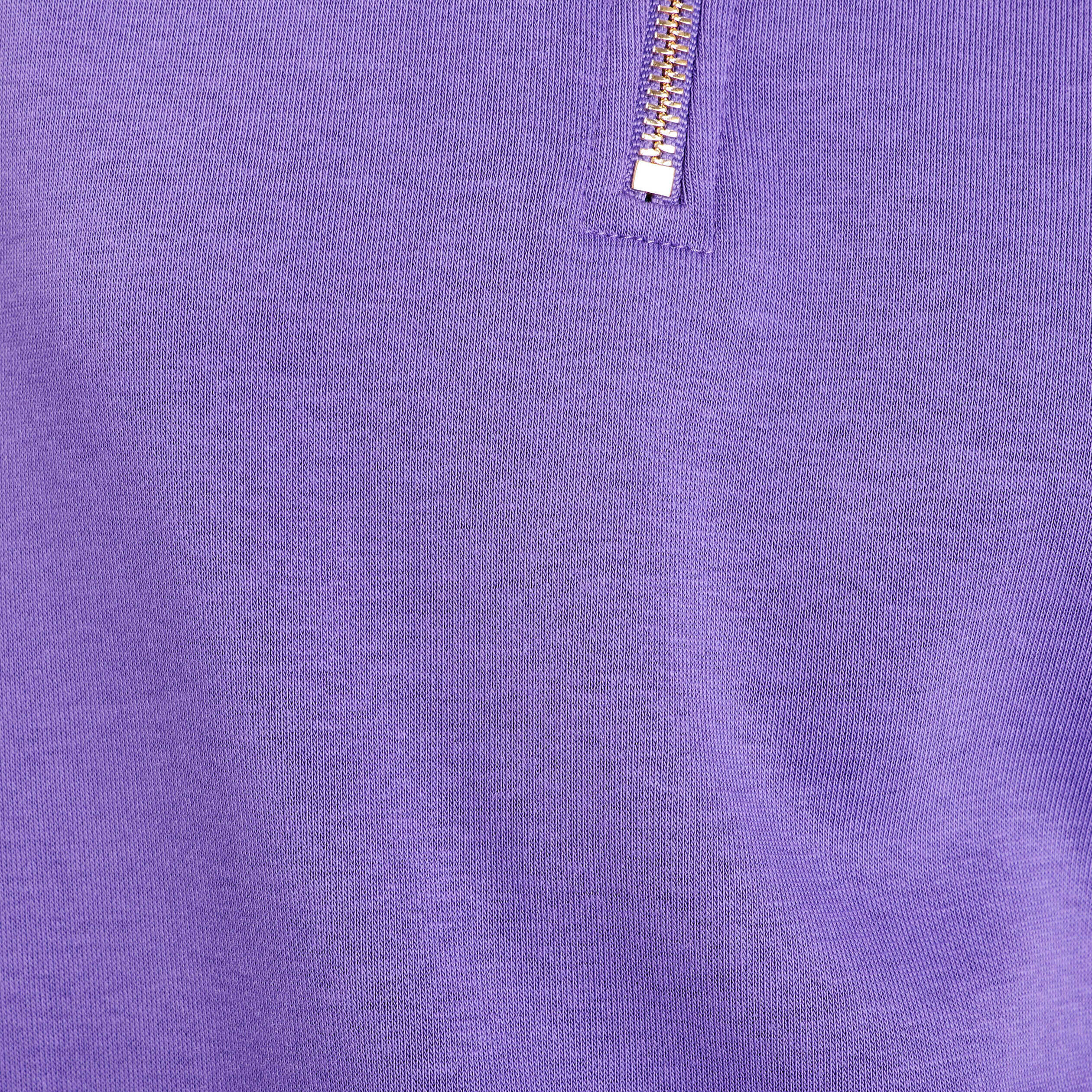 Sweat à col montant avec zip violet foncé femme | Cache Cache
