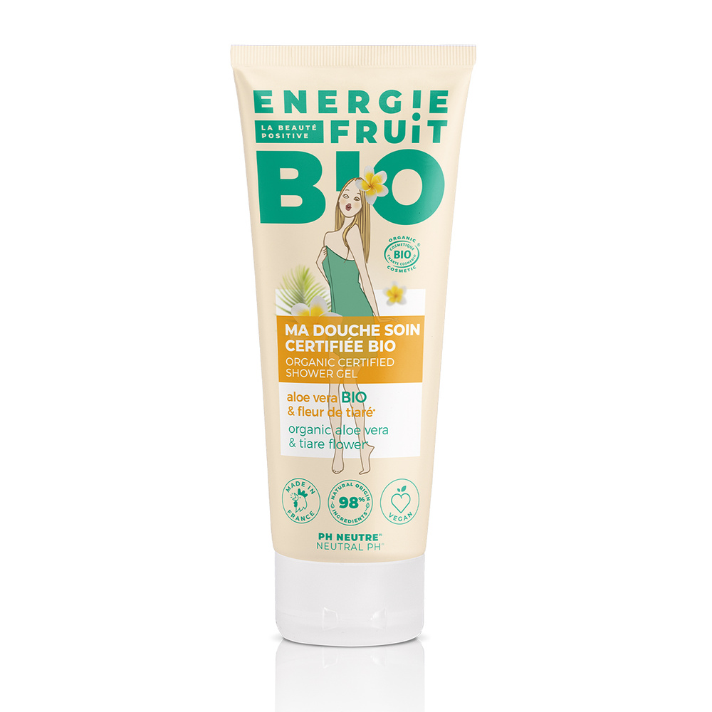 energie fruit MA DOUCHE SOIN BIO | FLEUR DE TIARE & ALOE VERA Gel douche certifié BIO