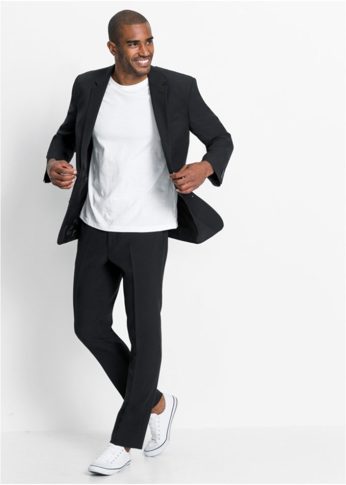 Anzug aus recyceltem Polyester (2-tlg. Set): Sakko und Hose
