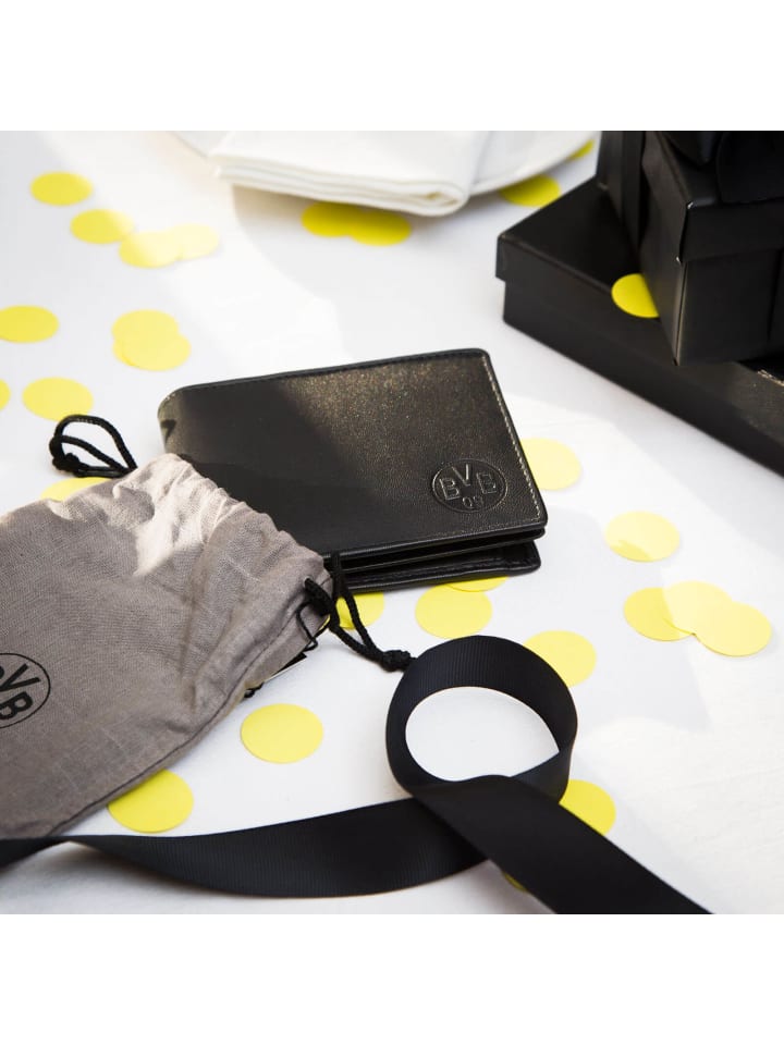 BVB BVB-Ledergeldbörse in schwarz günstig kaufen 15 cm