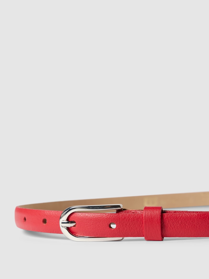 Gürtel aus Leder mit Dornschließe Modell 'Seta' in rot
