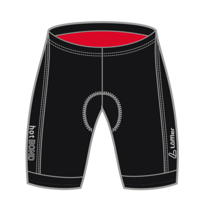 Löffler Hotbond schwarze Herren-Radhose
