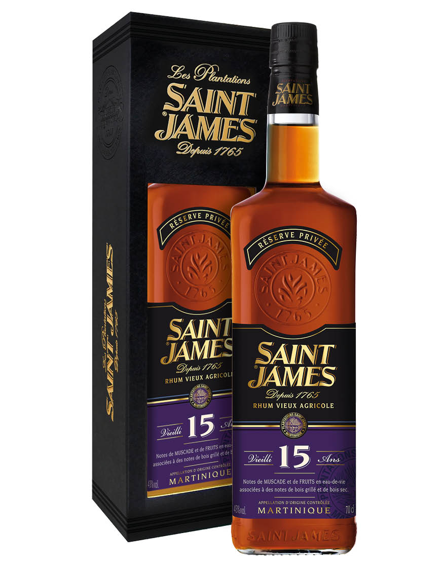 Martinique AOC Rhum Vieux Agricole 15 Years Saint James 0,7 ℓ, En Étui