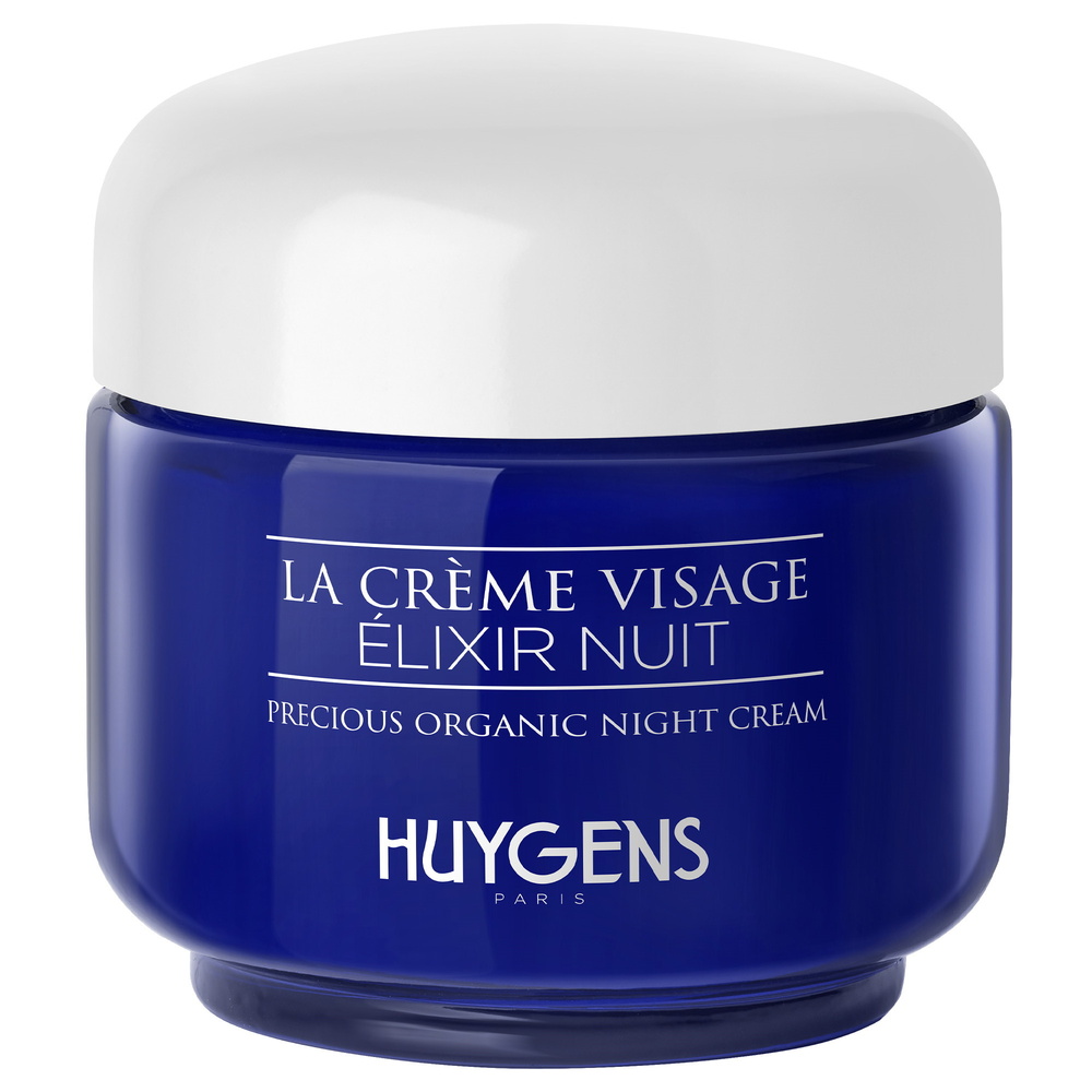 huygens La Crème Visage Élixir Nuit Crème de nuit BIO riche et apaisante à l'acide hyaluronique et au collagène.