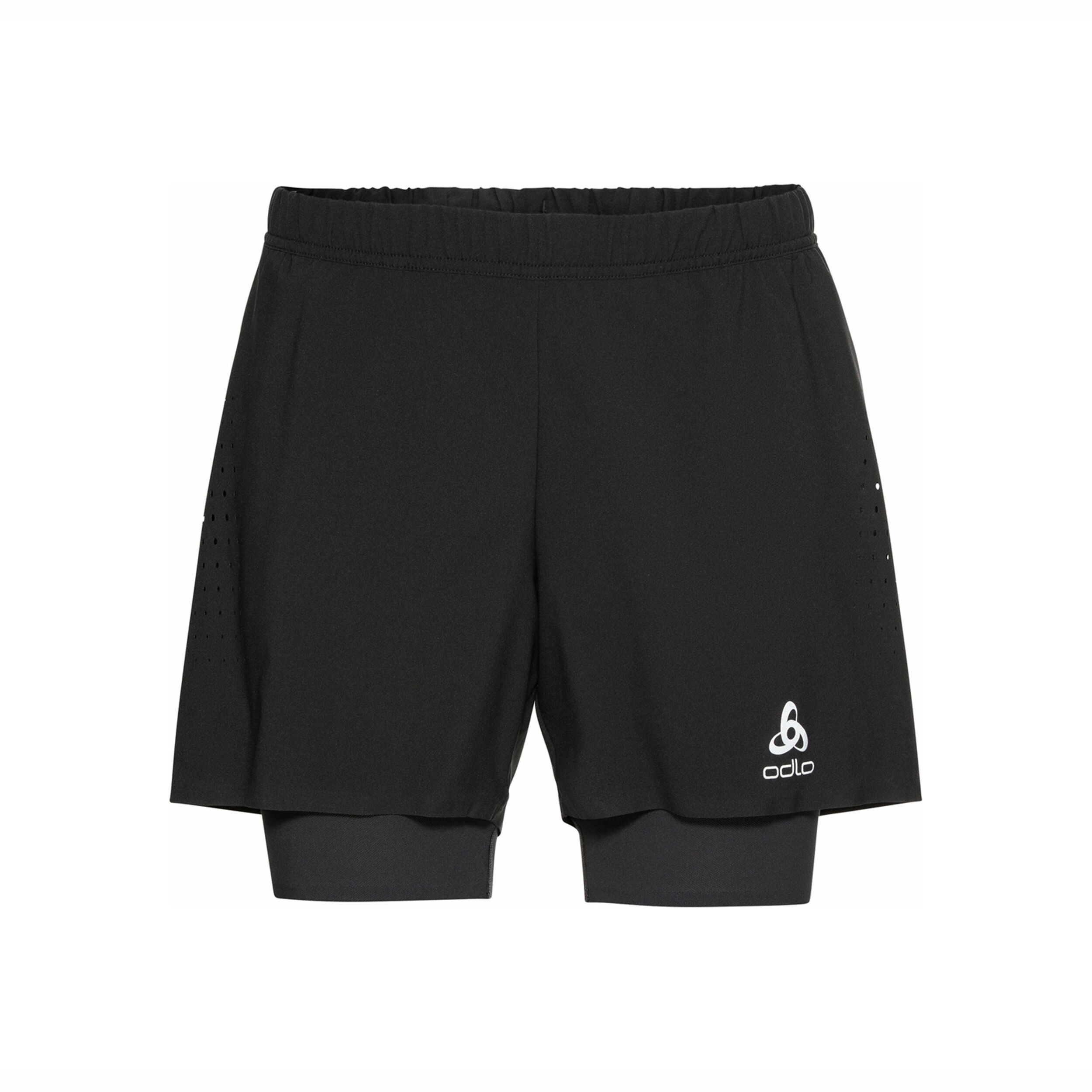 2in1 5in Shorts Herren - Schwarz