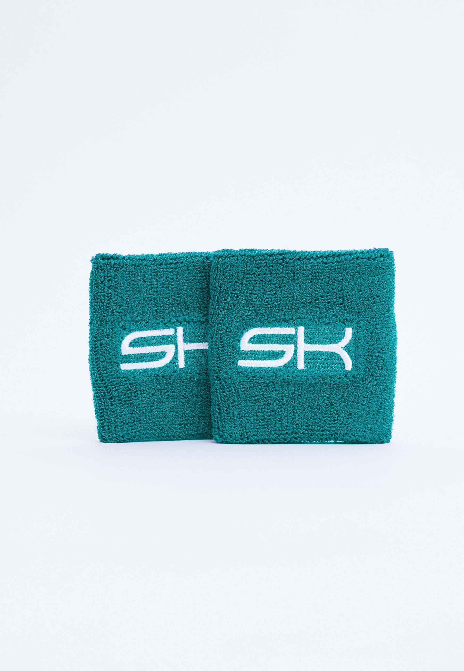 SPORTKIND Schweißband Tennis Schweißbänder klein 2er Set unisex Kinder & Erwachsene, petrol grün