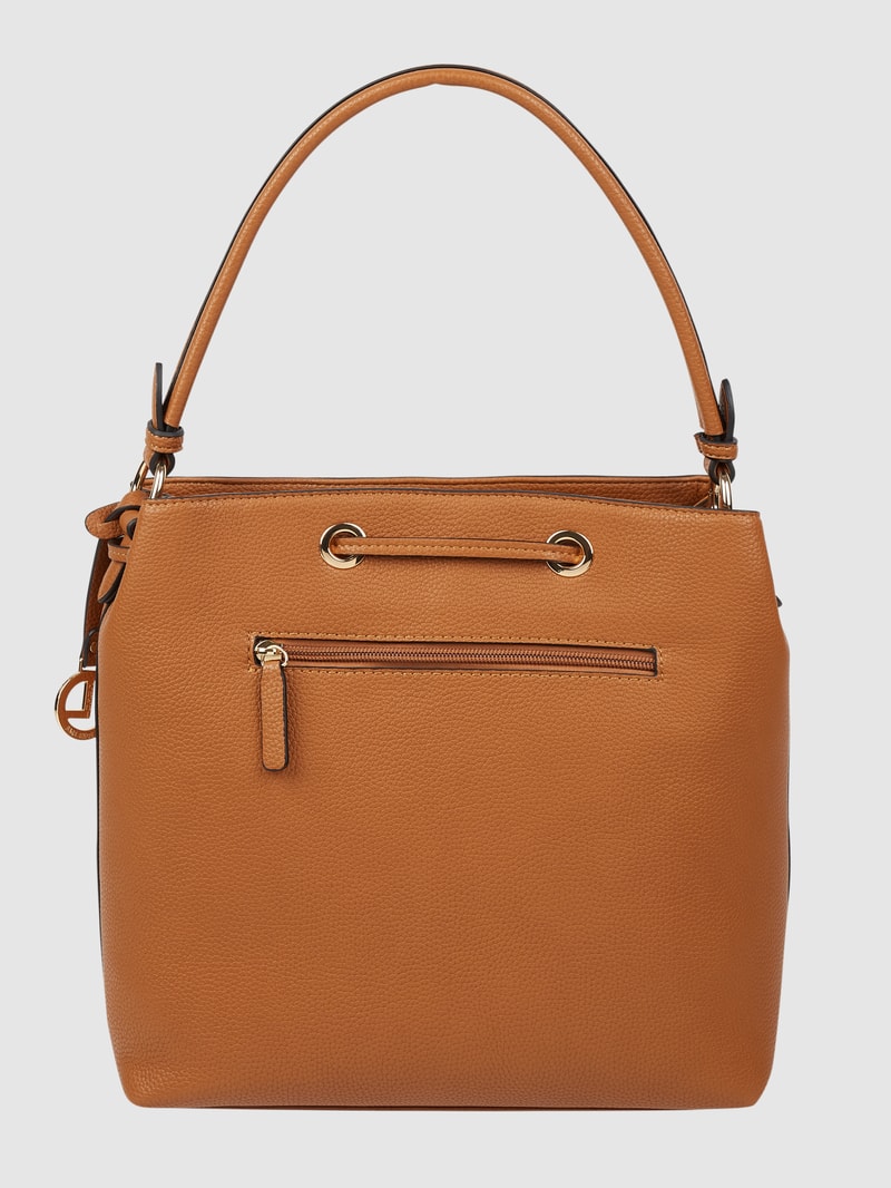 Hobo Bag in Leder-Optik in cognac