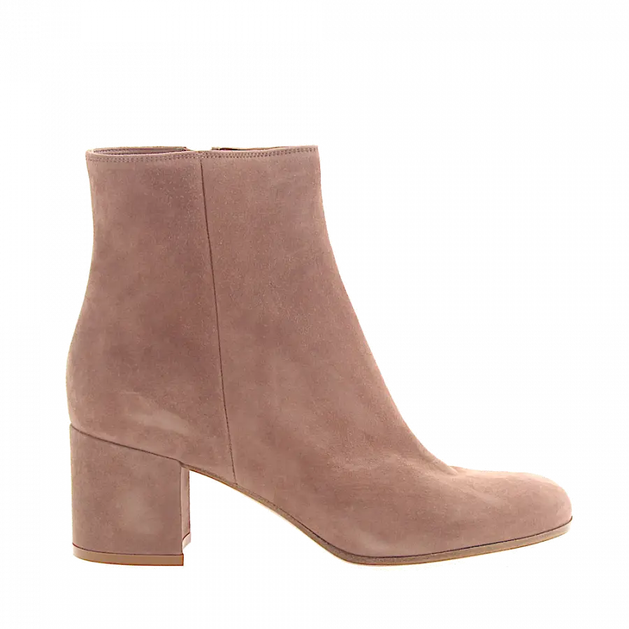 Gianvito Rossi - Klassische Stiefeletten MARGAUX MID Veloursleder - pink