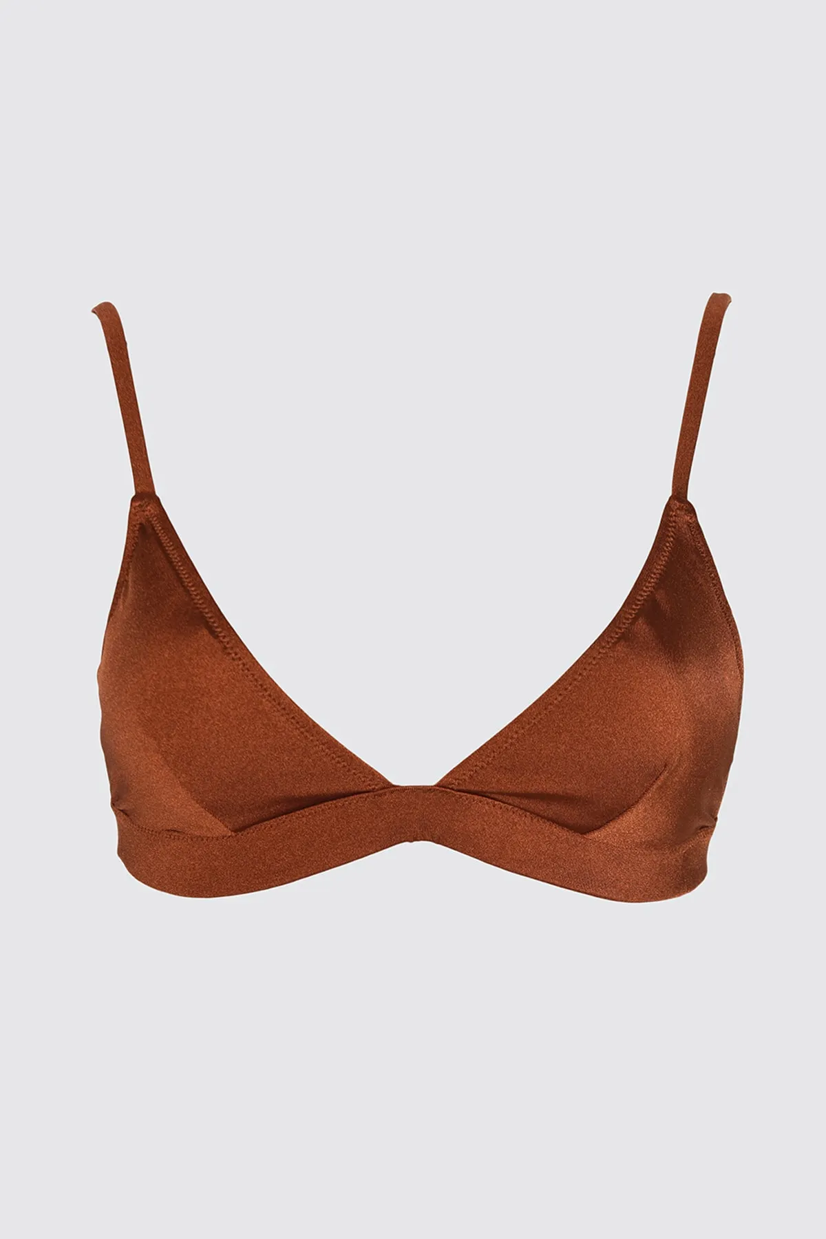 Trendyol Collection  Braunes Triangel-Bikinioberteil TBESS21BU0188