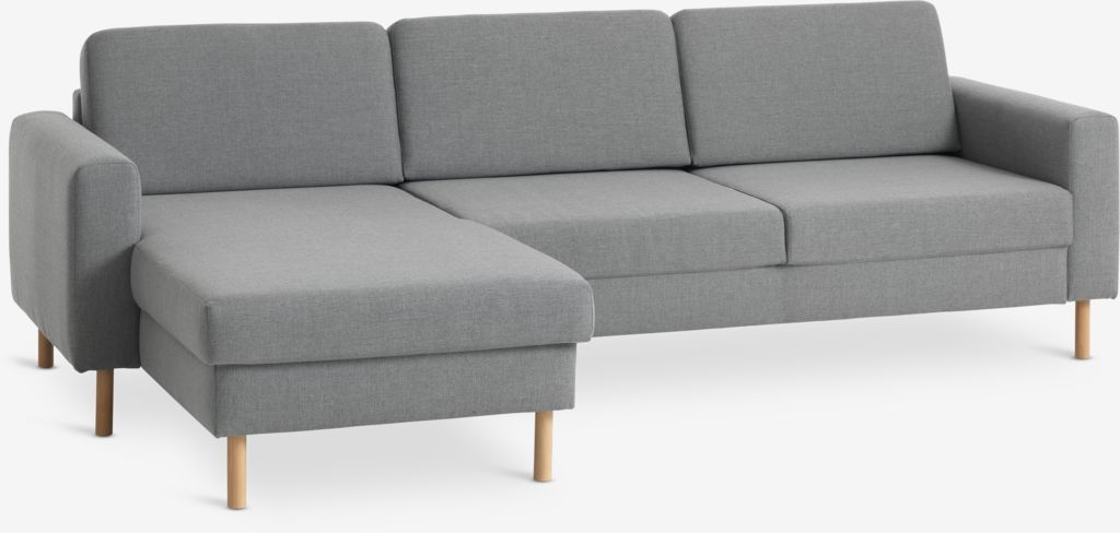 SVALBARD sofa med SVALBARD dagseng, lys grå