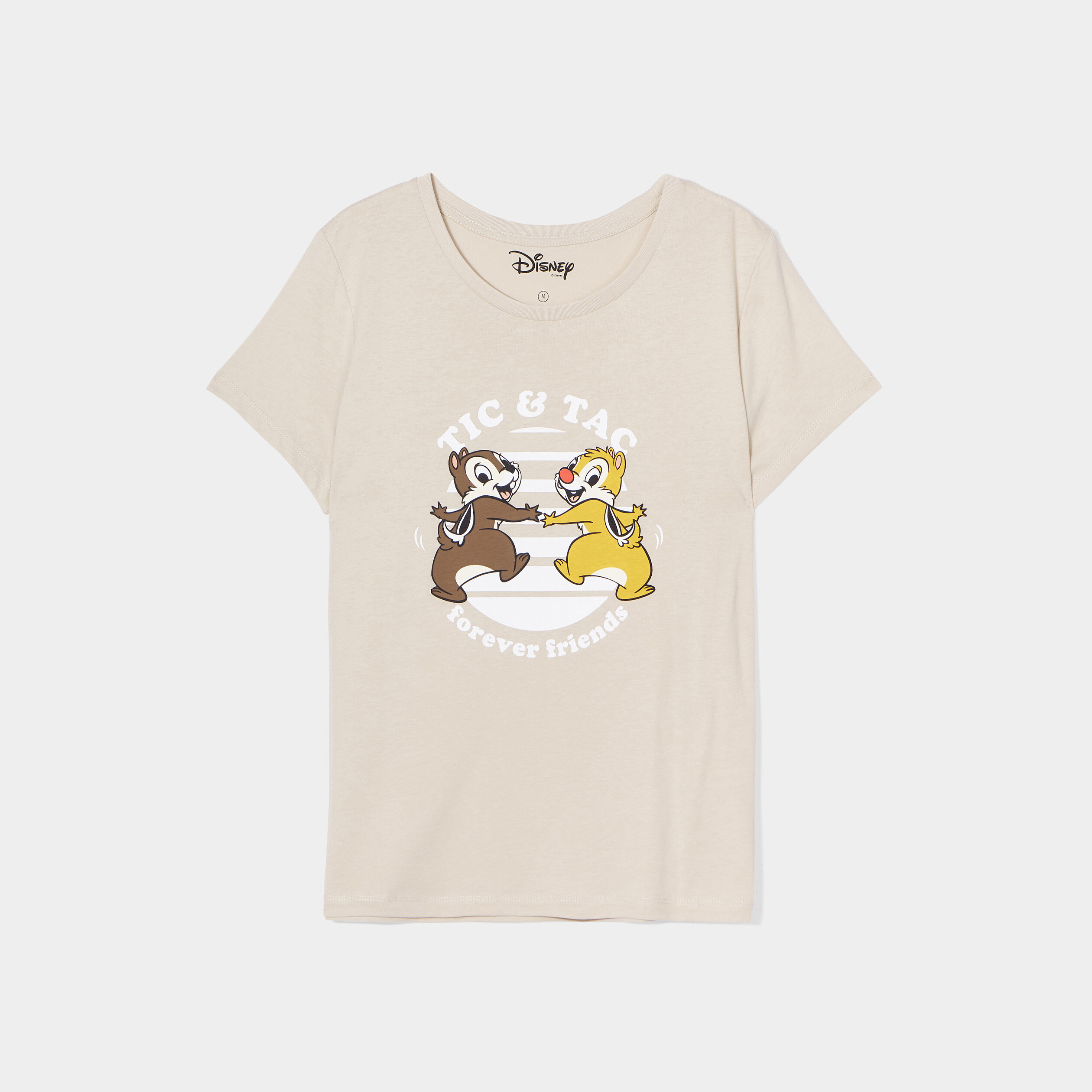 T-shirt manches courtes coton Tic et Tac sable femme | La Halle