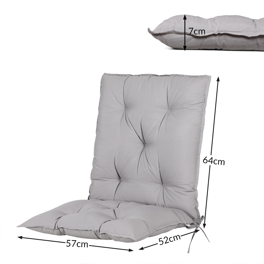 Casaria Detex® Sitzauflagen 2er-Set Grau 116x57x7cm
