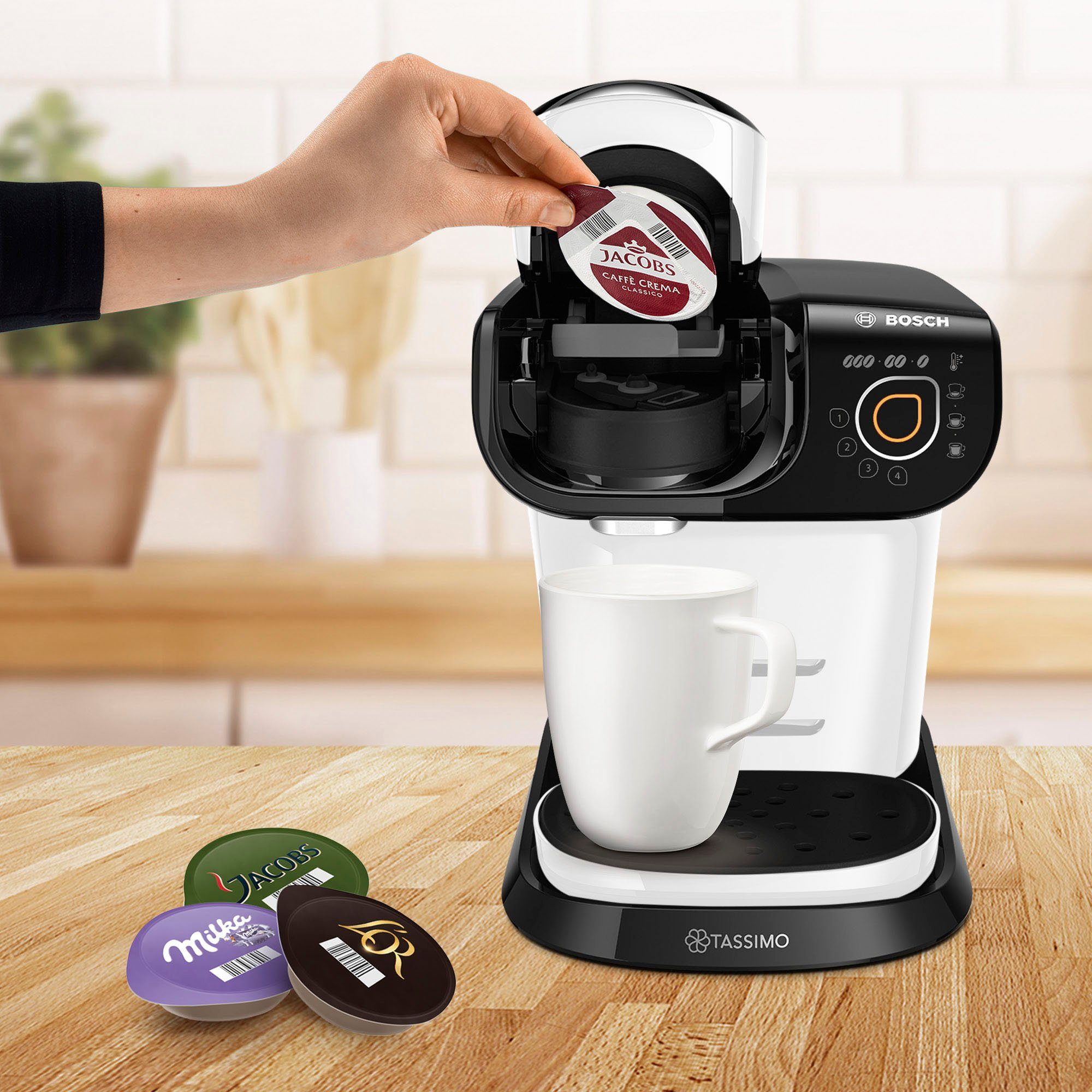 TASSIMO Kapselmaschine MY WAY 2 TAS6504, mit Wasserfilter, Personalisierung, einfache Zubereitung