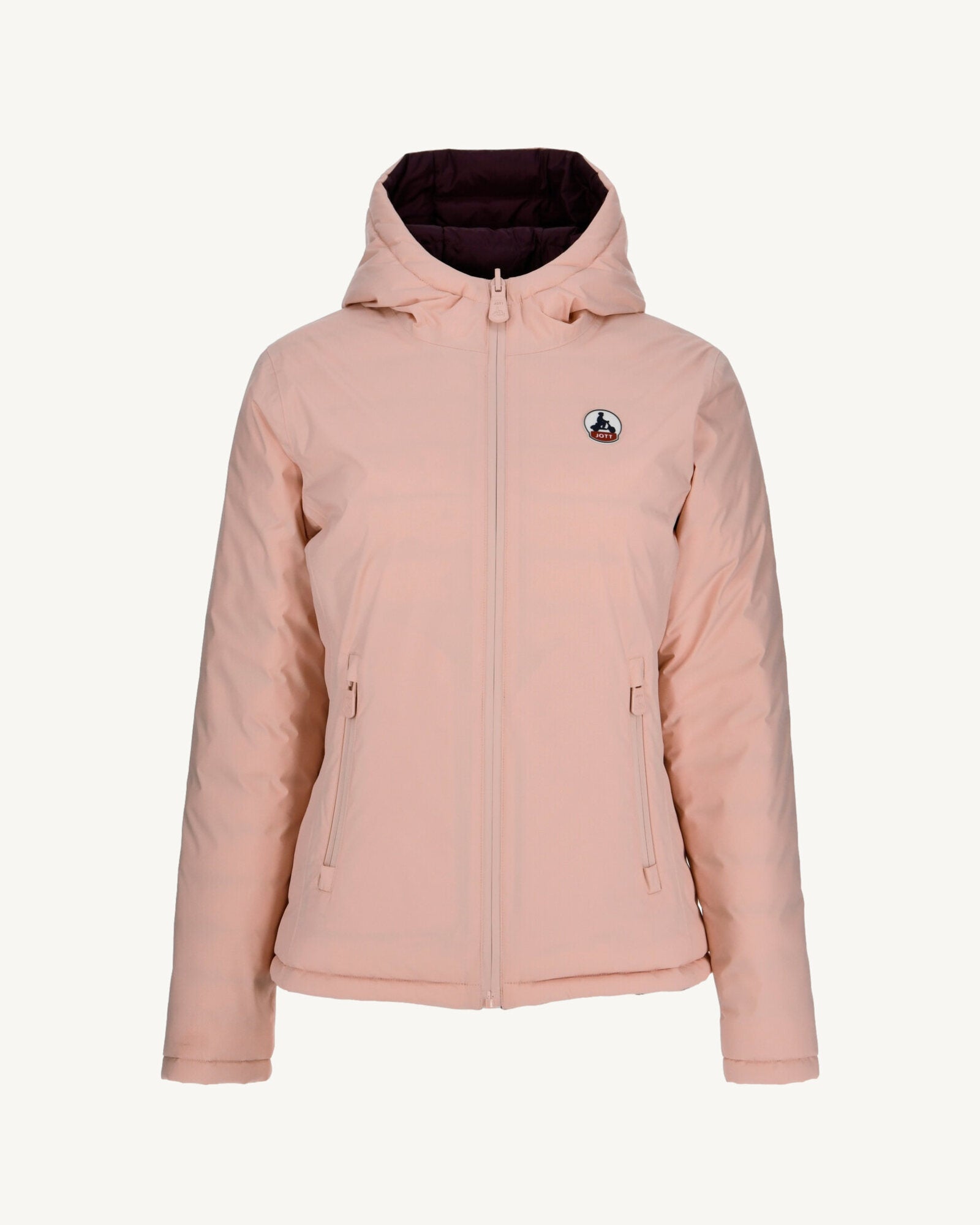 Doudoune réversible Rose pale/Aubergine Vienne